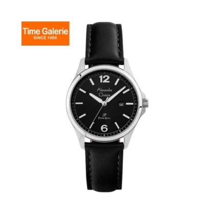 Alexandre Christie ALCW1029LDLSSBA Black Dial Leather Strap Women Watch Alexandre Christie ALCW1029LDLSSBA Black Dial Leather Strap Women Watch
