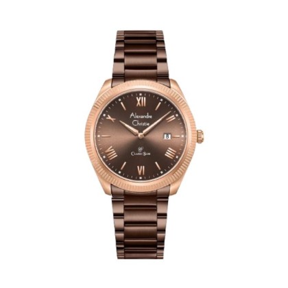 Alexandre Christie ALCW8712MDFROBO Brown Dial Stainless Steel Men Watch Alexandre Christie ALCW8712MDFROBO Brown Dial Stainless Steel Men Watch