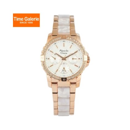 Alexandre Christie ALCW6141BFBRGSL2 White Dial Dual Tone Stainless Steel Women Watch Alexandre Christie ALCW6141BFBRGSL2 White Dial Dual Tone Stainless Steel Women Watch