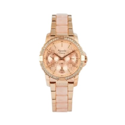 Alexandre Christie ALCW6141BFBRGLNPN2 Rose Gold Dial Dual Tone Stainless Steel Women Watch Alexandre Christie ALCW6141BFBRGLNPN2 Rose Gold Dial Dual Tone Stainless Steel Women Watch