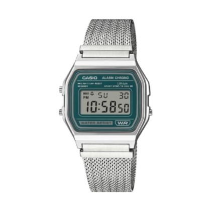 Casio Vintage A158WEM-3 Digital Stainless Steel Unisex Watch