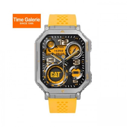 CAT SMART E2-140-27-100 Yellow Silicone Strap Men Watch