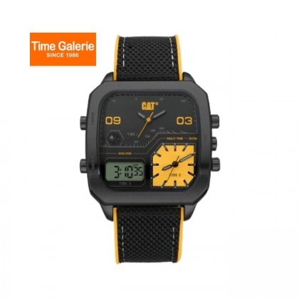 CAT Retro D Multi AS-169-21-177 Black Yellow Nylon Strap Men Watch CAT Retro D Multi AS-169-21-177 Black Yellow Nylon Strap Men Watch