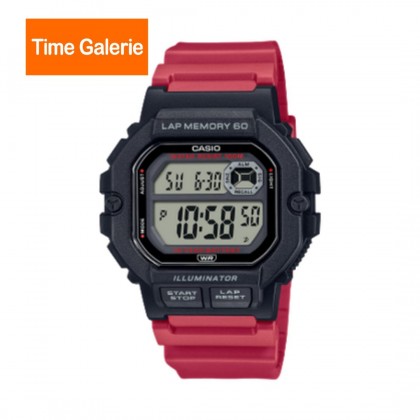 Casio General WS-1400H-4AV Red Resin Band Men Watch