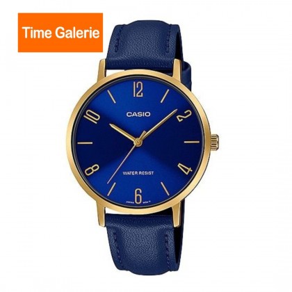 Casio General MTP-VT01GL-2B2 Blue Leather Band Men Watch