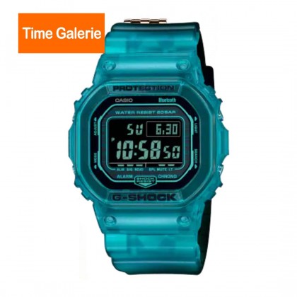 Casio G-Shock DW-B5600G-2 Turquoise Blue Translucent Resin Band Men Sports Watch