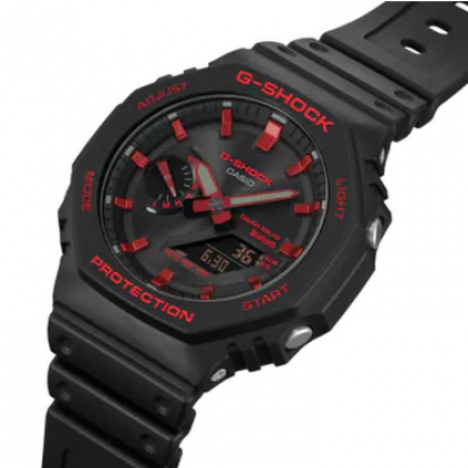 Casio G-Shock Ignite Red Series GA-B2100BNR-1A Black Resin Band Men Sports Watch Casio G-Shock Ignite Red Series GA-B2100BNR-1A Black Resin Band Men Sports Watch