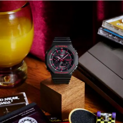 Casio G-Shock Ignite Red Series GA-B2100BNR-1A Black Resin Band Men Sports Watch Casio G-Shock Ignite Red Series GA-B2100BNR-1A Black Resin Band Men Sports Watch