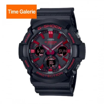 Casio G-Shock Ignite Red Series GAS-100BNR-1A Black Resin Band Men Sports Watch Casio G-Shock Ignite Red Series GAS-100BNR-1A Black Resin Band Men Sports Watch