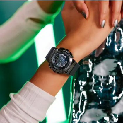 Casio G-Shock Women GM-S110B-8A Gray Resin Band Sports Watch