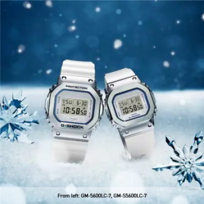 Casio G-Shock Women GM-S5600LC-7 White Resin Band Sports Watch