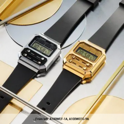 Casio Vintage A100WEFG-9A Black Resin Band Men Watch / Women Watch