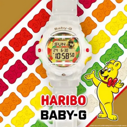 Casio Baby-G x Haribo BG-169HRB-7 White Semi Transparent Resin Band Women Sports Watch