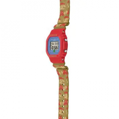 Casio G-Shock x Super Mario Bros. DW-5600SMB-4 Red and Brown Resin Band Men Sport Watch
