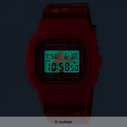 Casio G-Shock x Super Mario Bros. DW-5600SMB-4 Red and Brown Resin Band Men Sport Watch