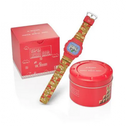 Casio G-Shock x Super Mario Bros. DW-5600SMB-4 Red and Brown Resin Band Men Sport Watch