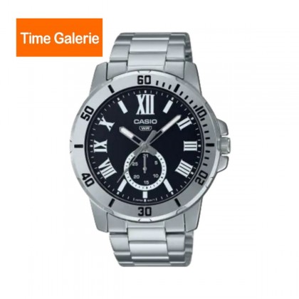 Casio General MTP-VD200D-1B Silver Stainless Steel Band Men Watch Casio General MTP-VD200D-1B Silver Stainless Steel Band Men Watch