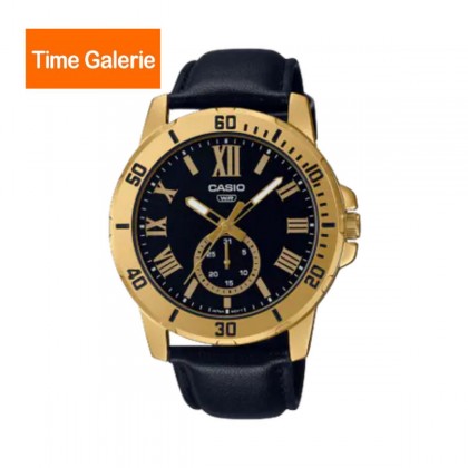 Casio General MTP-VD200GL-1B Black Leather Band Men Watch Casio General MTP-VD200GL-1B Black Leather Band Men Watch