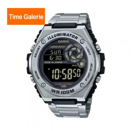 Casio General MWD-100HD-1BV Silver Stainless Steel Band Men Watch Casio General MWD-100HD-1BV Silver Stainless Steel Band Men Watch