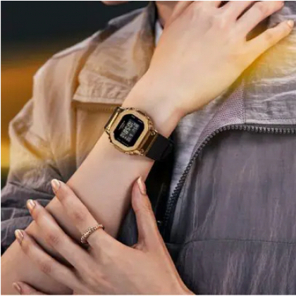 Casio G-Shock Women Black x Gold Series GM-S5600GB-1 Black Resin Band Sports Watch Casio G-Shock Women Black x Gold Series GM-S5600GB-1 Black Resin Band Sports Watch
