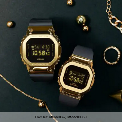 Casio G-Shock Women Black x Gold Series GM-S5600GB-1 Black Resin Band Sports Watch Casio G-Shock Women Black x Gold Series GM-S5600GB-1 Black Resin Band Sports Watch