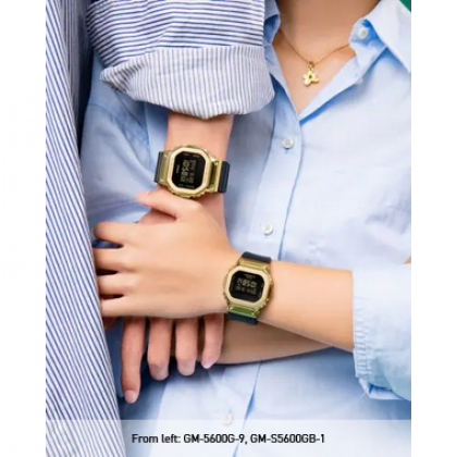 Casio G-Shock Women Black x Gold Series GM-S5600GB-1 Black Resin Band Sports Watch Casio G-Shock Women Black x Gold Series GM-S5600GB-1 Black Resin Band Sports Watch