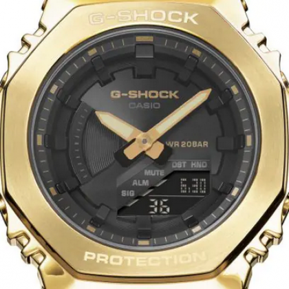Casio G-Shock Women Black x Gold Series GM-S2100GB-1A Black Resin Band Sports Watch