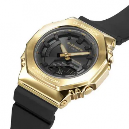 Casio G-Shock Women Black x Gold Series GM-S2100GB-1A Black Resin Band Sports Watch