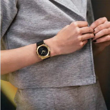 Casio G-Shock Women Black x Gold Series GM-S2100GB-1A ANA-DIGIT