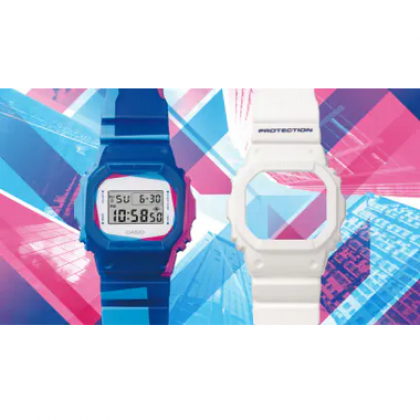 Casio G-Shock Overprint DWE-5600PR-2 Blue Resin Band Men Sports Watch Casio G-Shock Overprint DWE-5600PR-2 Blue Resin Band Men Sports Watch
