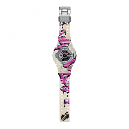 Casio G-Shock Street Spirit Series GA-110SS-1A Graffiti Multicolored Pink Resin Band Men Sports Watch