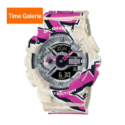 Casio G-Shock Street Spirit Series GA-110SS-1A Graffiti Multicolored Pink Resin Band Men Sports Watch