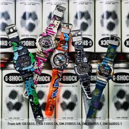 Casio G-Shock Street Spirit Series GX-56SS-1 Graffiti Multicolored Green Resin Band Men Sports Watch Casio G-Shock Street Spirit Series GX-56SS-1 Graffiti Multicolored Green Resin Band Men Sports Watch