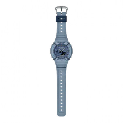 Casio G-Shock Tone On Tone Series GA-2100PT-2A Blue Resin Band Men Sport Watch