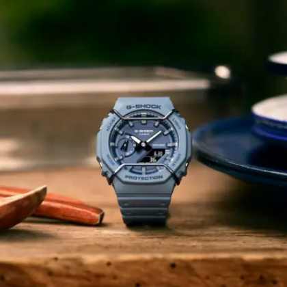 Casio G-Shock Tone On Tone Series GA-2100PT-2A Blue Resin Band Men Sport Watch