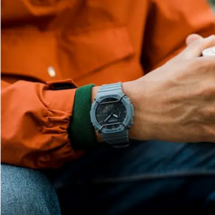 Casio G-Shock Tone On Tone Series GA-2100PT-2A Blue Resin Band Men Sport Watch