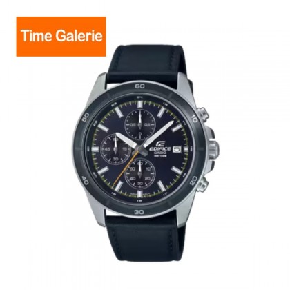 Casio Edifice EFR-526L-2CV Black Leather Band Men Watch