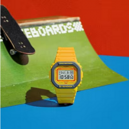 Casio G-Shock Retro 90s Sport Series DW-5610Y-9 Yellow Resin Band Men Sport Watch