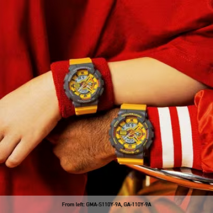 Casio G-Shock Women Retro 90s Sport Series GMD-S6900Y-9 Yellow Resin Band Men Sport Watch