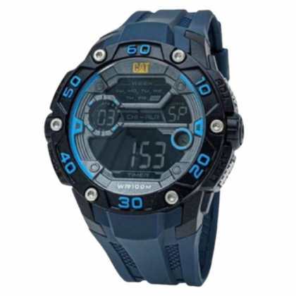 CAT DIGITAL 1D-167-26-241 BLACK GREY SILICON STRAP ANALOG MEN WATCH