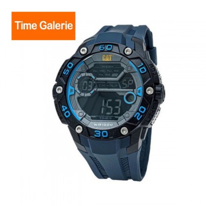 CAT DIGITAL 1D-167-26-241 BLACK GREY SILICON STRAP ANALOG MEN WATCH