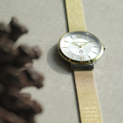 Hush Puppies Signature HP.5018L.9507 Gold Mesh Stainless Steel Band Women Watch Hush Puppies Signature HP.5018L.9507 Gold Mesh Stainless Steel Band Women Watch