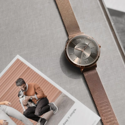 Hush Puppies Signature HP.5018L.9517 Brown Rose Mesh Stainless Steel Band Women Watch Hush Puppies Signature HP.5018L.9517 Brown Rose Mesh Stainless Steel Band Women Watch
