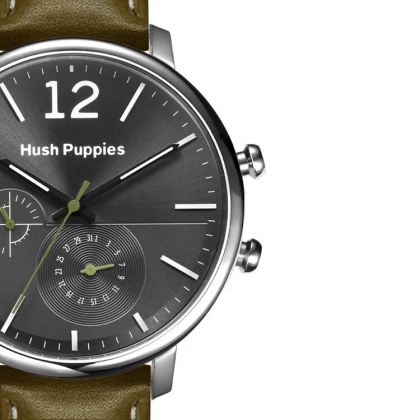 Hush Puppies Orbz HP.7154M.2508 Multi-Function Dark Green Leather Band Men Watch Hush Puppies Orbz HP.7154M.2508 Multi-Function Dark Green Leather Band Men Watch