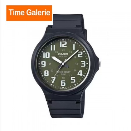 Casio General MW-240-3BV Black Resin Band Men Watch