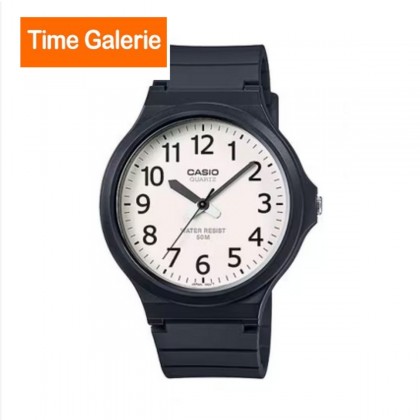 Casio General MW-240-7BV Black Resin Band Men Watch