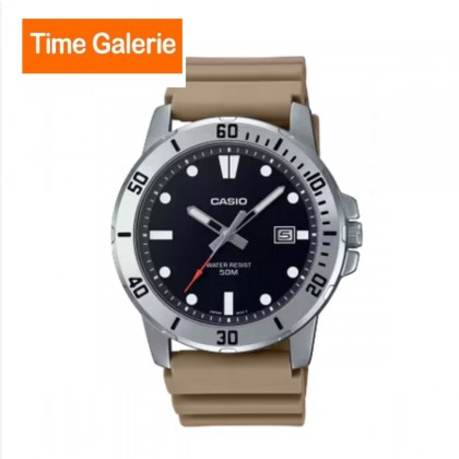 Casio General MTP-VD01-5EV Beige Resin Band Men Watch Casio General MTP-VD01-5EV Beige Resin Band Men Watch