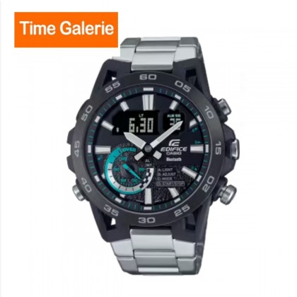 Casio Edifice ECB-40DB-1A Silver Stainless Steel Band Men Watch
