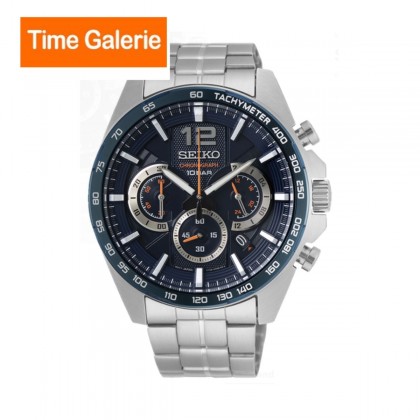 Seiko Gents SSB345P1 Sport Chronograph 100m Blue Dial Stainless Steel Watch Seiko Gents SSB345P1 Sport Chronograph 100m Blue Dial Stainless Steel Watch