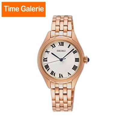 Seiko SEIWSUR332P1 Analogue White Dial Rose Tone Steel Women's Watch Seiko SEIWSUR332P1 Analogue White Dial Rose Tone Steel Women's Watch